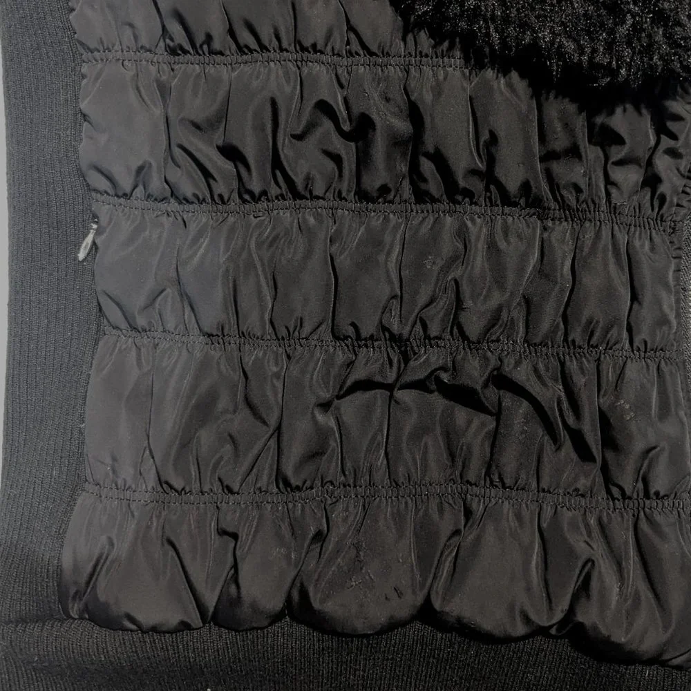 Calvin Klein | Women's Black Puffer Vest With Removable Collar Sherpa Fur - Picture 5 of 6